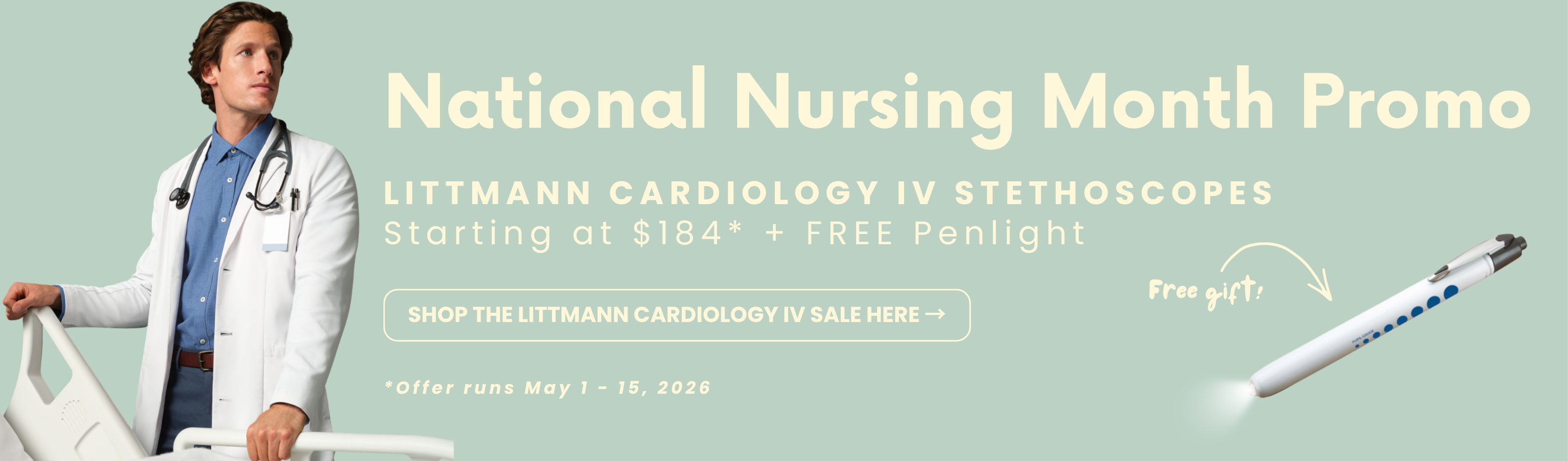 2026 Nurses Month Promo CARDIO IV AND Penlight (Homepage Banner)